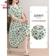 Vestido de verano de la madre de mediana edad de Yu Zhaolin 2025 NUEVO estilo de mediana edad y ancianos Garas de verano para mujeres, falda larga de manga corta 9214 gris L (recomendado 105jin [Jin iguala 0.5 kg] o menos)