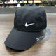 NBA KIDS-NIKE【防晒舒适】帽子男女鸭舌帽夏季防晒太阳帽薄款男士运动透 耐克网眼小勾黑色 耐克可调节（55-60cm）