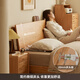 Original massives Holzbett Eiche nordisch modernes einfaches Schlafzimmer Doppelbett 1,8x2 m großes Bett Low Body Bett L701g