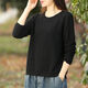 HUALIN FASHION 2025 new literary solid color sweater for women loose and versatile apricot color 9901 model M Recommended 115-130Jin [Jin equals 0.5 kg]