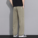 Chen Tang Hosen Herren Sommereis Seiden losen lässigen Hosen Männer lässige Hosen Männer Straight Hosen atmungsaktuelle große Hosen Arbeit Hosen CJ6636 Militärgrün 3xl