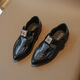 
Xianxiu girls retro pointed-toe leather shoes soft-soled rhinestone boy British style single shoes V6629 white 27:15.9cm
