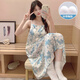 Dannanwei 2024 Nouvelle glace d'été Herringbone Sweet Pure Style avec poitrine PAD SEXY SOSPENSEGOWN pour les femmes QDM [R3888 #] M 160