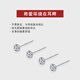 Nianfu S999 sterling silver earrings for women with pierced ears 25 new style simple temperament versatile earrings Mid-Autumn Festival gift for girls S999 5mm pair