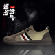 Changxiang Huili men's shoes for summer breathable thin mesh shoes for men's summer canvas casual board shoes for one foot, non-slip soft sole shoes for men beige 42