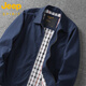 JEEP SPIRIT pure cotton executive jacket men's 2025 spring and autumn new style casual lapel top for young and middle-aged men royal blue 2422 L 135-150Jin Jin equals 0.5 kg