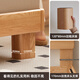 Original massives Holzbett Eiche nordisch modernes einfaches Schlafzimmer Doppelbett 1,8x2 m großes Bett Low Body Bett L701g