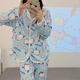 濮水方方春季睡衣女长袖仿棉牛奶丝家居服 M6624#蓝帕恰狗 170 M