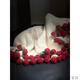
Shantoulin Village sends girlfriends bouquets blanket DIY material package rose bouquet finished rose cover blanket wool crochet gift (A693) small 80cm milky white + yellow lily of the lily of the lily of the lily of the