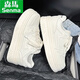 Semir women's shoes thick sole white shoes for women 2025 summer new casual shoes women's board shoes panda shoes breathable sports shoes for women w795 beige 37 (235mm)