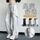 Ziweiqi American Workwear Casual Hosen Herren Frühling und Herbst lose geraden Gezeiten K9855 Black M 80-100jin [Jin entspricht 0,5 kg]