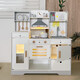 Youlebi Children's Kitchen Toys Early Education Player House Large Refrigerator Stove Simulation Baby Cooking Tableware Scene Toys Wooden Kitchen Toy Set