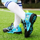 Hongxing Sabla de fútbol para niños de tamaño infantil para niños Tf Spikes Broken Botón de rotación Hombres Zapatos para niños Entrenamiento de estudiantes primarios y secundarios de la escuela secundaria 9896 Negro 32