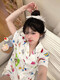 Crayon Shin-Shirt Japanische dreiköpfige Set Crayon Shin-Shirt Dünne Kurzärmel-Hosen Netter KK-14134 Kurzärärmelte dreiköpfige Set M-Code 80-100jin [Jin gleich 0,5 kg]