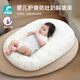 Little White Dolphin Slope Pillow Baby Anti-Erbrechen Liegerad Stillartefakt Neugeborenes Schlafkissen Pad Head Up Large Five Months Auspicious Baby Elephant + Giraffe Kissenbezug + 50*70 Windelunterlage