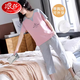 Langsha pajamas women with chest pads in summer thin pure cotton short-sleeved cropped pants suit sweet girl's home clothes can be worn outside. 684 purple short-sleeved cropped pants with chest pads XXXL code 130-150Jin [Jin equals 0.5 kg] equal size