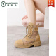 Boots de martin Hollow Hollow Martin para mujeres 2025 Nuevo verano que aumenta el aire delgado Zapatillas de senderismo de suela gruesa de grueso.