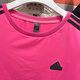 阿迪达斯 （adidas）短袖T恤女装夏季运动服圆领半袖衫舒适透气短款休闲上衣 JV9859玫粉色 S