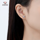 Aido Diamond pt950 platinum imitation diamond earrings, fashionable boutique platinum earrings, small earrings, versatile earrings, one pair, 2.6-2.8g