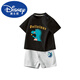 Disney Boys Suit 2025 Summer NUEVO estilo pequeño y mediano tamaño infantil para niños cortos de manga corta de dos piezas de ropa de algodón puro para niños AP14034 White + I13799K azul marino 105