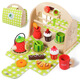 Große Hand hält kleine Hände neue hölzerne Kinder Nachmittagstee Dessert Simulation Tee Set Handheld Box Baby Rollenspiele Nachmittagstee (Modell 761