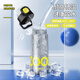 Copa de plástico Shangtai 680 ml de botella de doble beber material Tritan Tritan Copa de agua Viaje Copa portátil ST-4711 Negro
