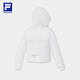 FILA official women's woven jacket 2025 autumn new fitness sports simple loose hooded top Jade white-WT M 165/84A/M