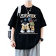 Camiseta de manga corta Baoming Mas's Pure Cotton Fat de 12-15 años de edad Junior High School Students Trendy Handsome 13 Teenagers Summer Top 695 Negro (Single Short Sorteved) Calidad Garantía XL (110-125Jin [Jin equivale a aproximadamente 0.5 kg])