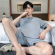 Catman (MiiOW) 2025 new men's summer pajamas pure cotton short-sleeved home clothing for men's boys and teenagers summer summer large size HDE-9922 L