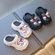 
HUALIN FASHION Children's EVA Beach Sandals Cartoon Cute Baotou Cave Shoes 2025 Summer White 28 -29 (Children's Model)