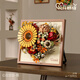 Immortal bouquet of building blocks photo frame hand-assembled pellets creative ornaments for men and women birthday gifts sunflower small particles BUTERFLY-butterfly[756 particles] Immortal bouquet