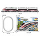 LEGO RAINWAY TRAIN CONSTRUCTIONS LES ÉTATS-COURANTS ASSEMBLES DE Station de métro Electric Model pour enfants Toys Fuxing Red Golden Dragon Train [647 GRAIN]