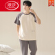 Langsha 2025 Pyjamas Herren Pure Cotton Sommer Summer Kurzärmelige Hose dünne große Größe einfach einfach atmungsaktiv und kann außerhalb von Heimkleidungsset 13601 getragen werden.