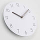 Shantoulin Village In-Wind Wall Clock Wohnzimmer Haushaltsrahmenlose Wanduhr Ultra-dünne digitale stille minimalistische volle weiße wand 9754b 29m*29m