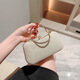 
CALCULAT/KEEN2025 new double ring dinner handbag with diamond embellishment banquet bag evening dress bag shiny mini clutch Chinese Valentine's Day gift bag golden