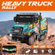 Zhouge télécommande grand camion de camion 1:35 camion lumineux tout-terrain rechargeable camion de vacances Camion de vacances pour enfants Véhicule électrique ZK01 Camion lourd Blue autoproduit Batterie 2 (avec 5 batteries)