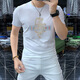 Playboy (Playboy) 2025 Camiseta de manga corta Doble de algodón doble algodón de algodón de algodón de manga de mangas