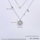 Yan Chang PT950 Fu brand abacus spacer necklace hollow Fu character eight treasures compass pendant platinum set chain Valentine's Day gift platinum eight treasures compass necklace gold about 11g
