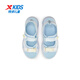 XTEP children's beach shoes summer girls middle and large children Velcro easy to put on and take off wear-resistant soles fashionable sweet style sandals new white/moon blue 33