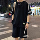 Jeanswests neuer Freizeitanzug Sommer Dünne lose große Eis Silk-Kurzärmel-T-Shirt mit hübschen Jungen-Shorts 653 Weißer Anzug xl