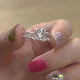 Minimalista Ins Silver Ring Women's Nicho Novia Twist anillo de amor Knited Love Anillo simple Anillo anudado Fino