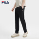 Fila Fila official men's knitted trousers 2025 summer new fashion casual simple basic straight pants men's black-BK L 175/84A/L