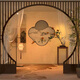 Pangdonglai Quality Ancient Style Courtyard Fond de fond en direct Nouveau style chinois Ancient Style Indoor 3 Le mur de fond tridimensionnel peut être personnalisé A-1478 Tissu photo haute définition [Pas de cheveux bouclés de trace] 2,5x2,5m