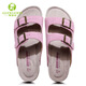 Ueetey Cork Slippers for Women the Summer Wear Wear à la mode et polyvalente Couple sans glissement I Cow I Leather Slippers de vacances Chaussures de BACKET 15618 109 Purple 41