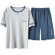 Langsha (langsha) 2025 new pajamas men's summer thin pure cotton shorts shorts cotton teenagers summer home clothing set YZT679 M [80-100Jin [Jin equals 0.5 kg] wear]