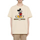 Gucci (Gucci) Xdisney Co-Branded Model Gucci Logo Gedrucktes runder Nackenpullover Kurzschlämchen Rotatorhülsen-T-Shirt für Frauen Weiß 492347-XJB7W-9756 XS