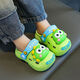 Tiaodegao Sandales pour enfants Chaussures de trou d'été Girls d'été Indoor Anti-Slip Cartoon garçon sandales pour bébé de taille moyenne portant à l'extérieur de la plage Chaussures de trou pour enfants [Bébé Green Dinosaur] 24/25 [Longueur de chaussure 15cm]