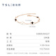 Xie Ruilin (TSL) 18K gold bracelet lucky guard enamel color gold bracelet for women as a gift 63861-63869 AH227-black and white