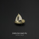 QUAMER rides the wind and waves, small sailing boat brooch, high-end men's and women's exquisite design corsage, suit pin, anti-exposure, small sailing boat/pin