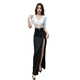 Buxi Kaiden Nachtclub sexy Kleid niedrig geschnittenes Temperament KTV Abendkleid Langes Fußbad Sauna Techniker Fußbad Arbeit Kleidung N 3882 Schwarz 2xl